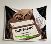 Burberry Horseferry House Bag Print Flannel Sofa Throw Blanket B072